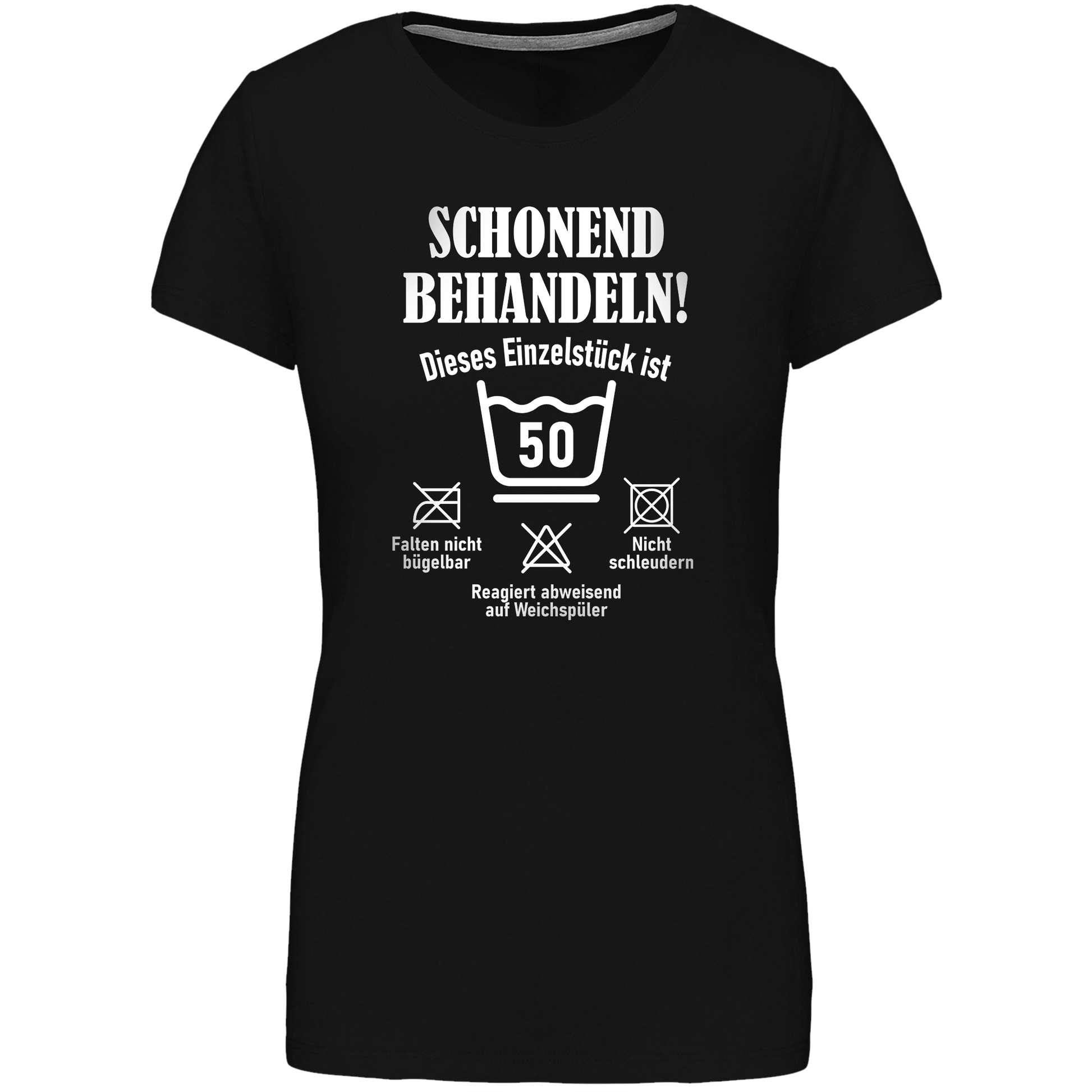 "Schonend behandeln" Damen T-Shirt